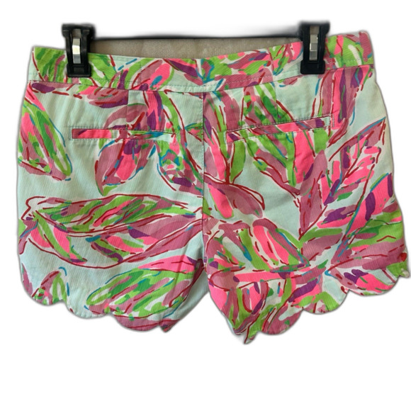 Lilly Pulitzer Shorts Women’s Size 2 Pink The Buttercup Scalloped Hem - Picture 2 of 12